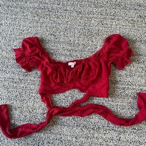 Cute red crop top